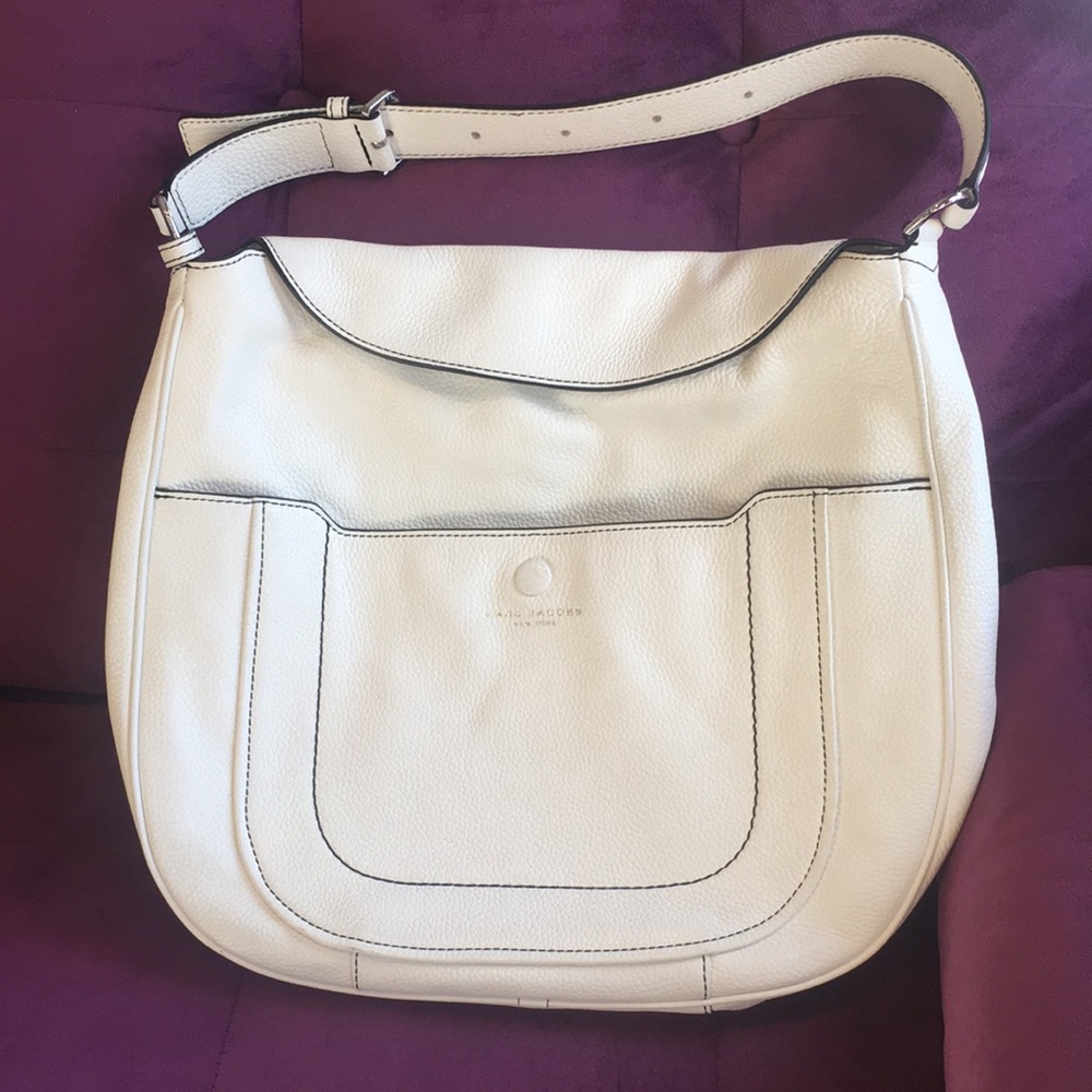 Marc Jacobs White Leather Empire City Hobo Bag
